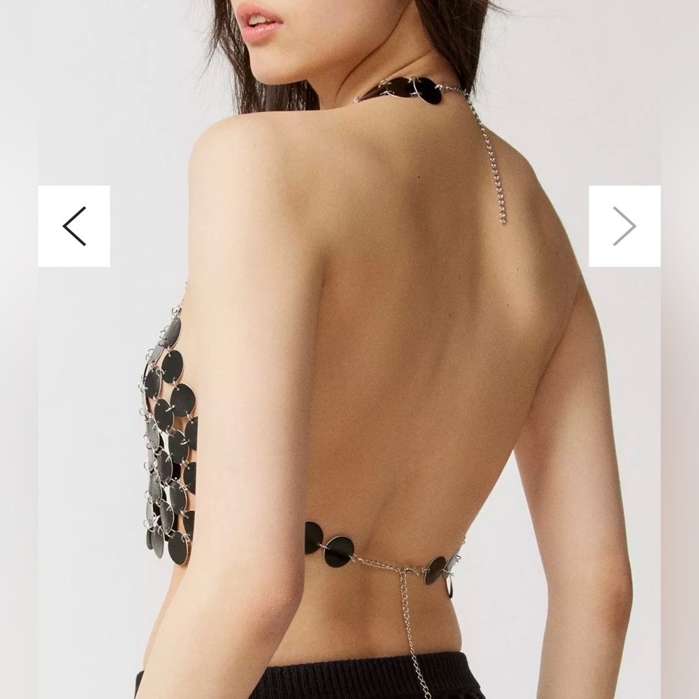Urban Outfitters Metallic Circle Halter Top - Picture 3 of 5